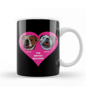 Matilda And Winston The British Bulldog Kupa Bardak Porselen