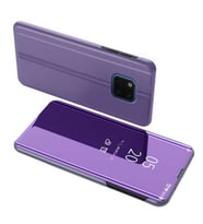 Huawei Mate 20 Pro Aynalı Kapaklı Lüx Kılıf (Mavi)