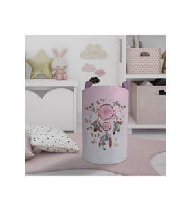 MEKTA HOME BEBEK VE ÇOCUK ODASI Kelebek Desenli Pembe Oyuncak Sepeti