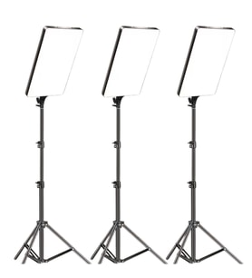 Gdx P300TS BiColor Fotoğrafçılık ve Stüdyo Aydınlatması 80 Watt LED Video Panel Sürekli Işık Üçlü Set