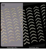 3D Reflektif efekt nail art sticker  model -2 (55881-2)