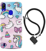 Reeder P13 Blue Kılıf Desenli İpli Askılı Unicorn Mektup 1800