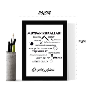 Mutfağın Kuralları Çerçeveli Tablo