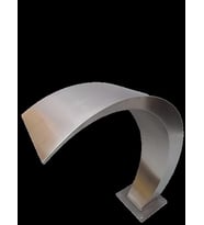 Havuz 12827 şelale Kobra 1000-500 mm 304 kalite 1,2 mm Paslanmaz çelik El Yapım (Gümüş)