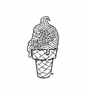 İce Cream Dondurma 17x17 Cm Sticker Folyo