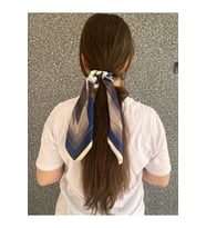 Şifon Saten Fular Desenli Bandana aksesuar