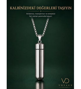 Kalbinizdeki Değerleri Taşıyın Paslanmaz Çelik Silindir Kapsül Kolye