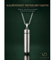 Kalbinizdeki Değerleri Taşıyın Paslanmaz Çelik Silindir Kapsül Kolye