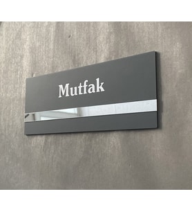 Soft Seri Minimal Pleksi Mutfak Kapı İsimliği