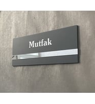 Soft Seri Minimal Pleksi Mutfak Kapı İsimliği