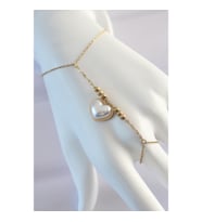 316L Çelik Gold Renk Beyaz Bubble Kalp Tasarımlı Şahmeran - TJ-SN576 TG-V 2585