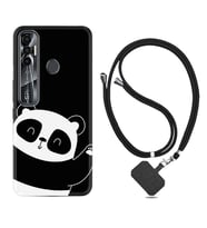 Tecno Spark 6 6 Go 8C 8 Pro 7 7 Pro Kılıf Boyun Askılı Silikon Bay Bay Panda 1784