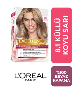 Loreal Paris Excellence Creme Saç Boyası 8.1 Küllü Koyu Sarı
