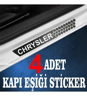 Chrysler uyumlu  özel Oto Kapı eşikleri Sticker Karbon 4 Adet
