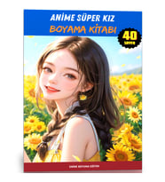 Anime SÜPER KIZ Boyama Kitabı (40 Tam Sayfa)