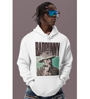 Tasarım Badbunny Rapper Baskılı Unisex Oversize Şarkıcı Hoodie