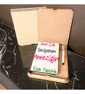 Anneler Günü Hediyesi Ahşap Kutulu Defter Kalem Set 012