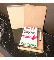 Anneler Günü Hediyesi Ahşap Kutulu Defter Kalem Set 012