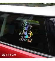Baby On Board Arabada Bebek Var Hologram Oto Sticker Cam Araba Yapıştırma Aksesuar Etiket 20 X 14 Cm