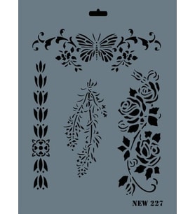 Rich New Seri N-227 Stencil 35x25 cm