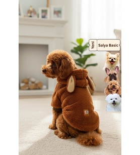 Salya Basic Peluş köpek kıyafetleri (Kahverengi)