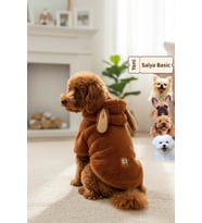 Salya Basic Peluş köpek kıyafetleri (Kahverengi)