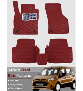 FORD CONNECT (2013-2023) Uyumlu EVA Paspas Tam Set–Araca Özel,Su Geçirmez,Kolay Montaj