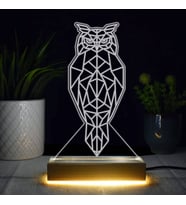 Baykuş Tasarımlı 3d Led Lamba