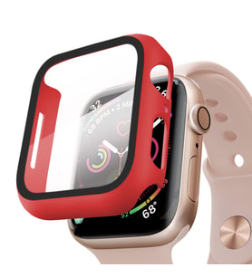 Microsonic Apple Watch Series 7 45mm Kılıf Matte Premium Slim WatchBand Kırmızı
