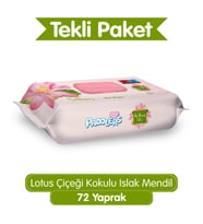 Paddlers Lotus Çiçeği Kokulu Islak Mendil 72 Yaprak