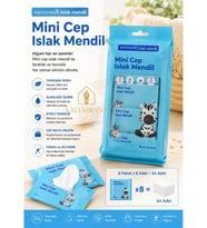 Kalemhane Islak Mendil Çocuklar İçin Mini Boy Zebra