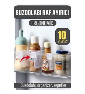 ModaCar Buzdolabı Raf Ayırıcı Organizer Dönüştürücü 10 Adet