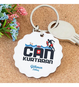 İsme Özel Can Kurtaran Papatya Anahtarlık