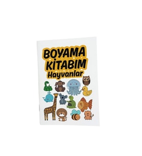 Hayvanlar Temalı Seyahat Boy Boyama Kitabı (140x100 mm) (Çok Renkli)