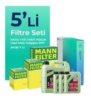 MANN Toyota Hilux 3.0 Filtre Bakım Seti Liqui Moly Motor Yağlı (2006-2015) 5 Li