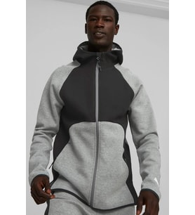 Puma Drycell Drime Hoodie Erkek Kapüşonlu Sweatshirt Gri-Siyah