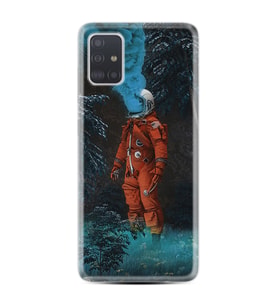 Samsung a71 A72 A73 A7 A9 2018 C7 C9 Kılıf Desenli Silikon Astronot Smoke 1769