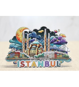 Ahşap İstanbul Temalı Magnet Alk4599