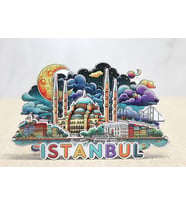 Ahşap İstanbul Temalı Magnet Alk4599