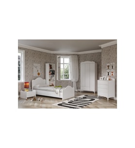 Beyaz MDF Zebra Çocuk Odası 5 Parça Set, şık ve kullanışlı tasarım