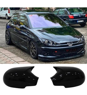 Peugeot 206 Batman Yarasa Ayna Kapağı Parlak Siyah ABS 1998-2012
