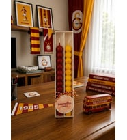 Mumelia Taraftar Bubble Şamdan - Doğal Soya Dekoratif Taraftar Mum - 2'li - Sarı-Kırmızı