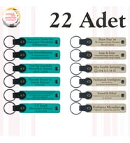 K Turkuaz & S Kahve, 22’li Set, Tarih Ve İsimli Deri Hatıra, Nişan Merasimine Değer Katan Hediye