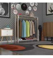 Kenzlife giysi dolabı maksut 135*100*40 crd askılık ayakkabılık