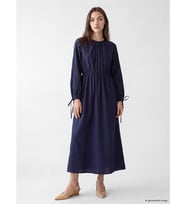 LCW Modest Lacivert Belden Oturtmalı Poplin Elbise