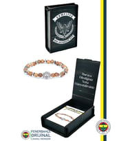 Fenerbahçe Orijinal Lisanslı Fb Thuja Bileklik Kişiye Özel Ahşap Kutulu (Sarı-Lacivert)