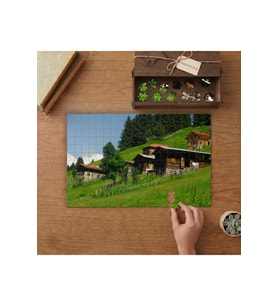 Ayder Yaylası - Doğa Manzara Tasarımı 240 parça Ahşap Puzzle Ahşap Kutuda MP01937