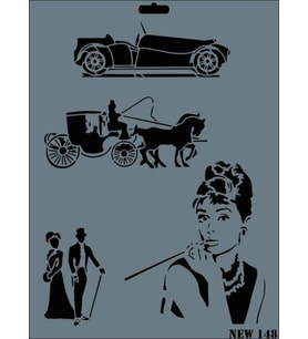 Rich New Seri N-148 Stencil 35x25 cm