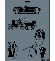 Rich New Seri N-148 Stencil 35x25 cm