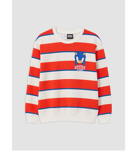 LCW Kids Kırmızı Sonic Lisanslı Erkek Çocuk Sweatshirt